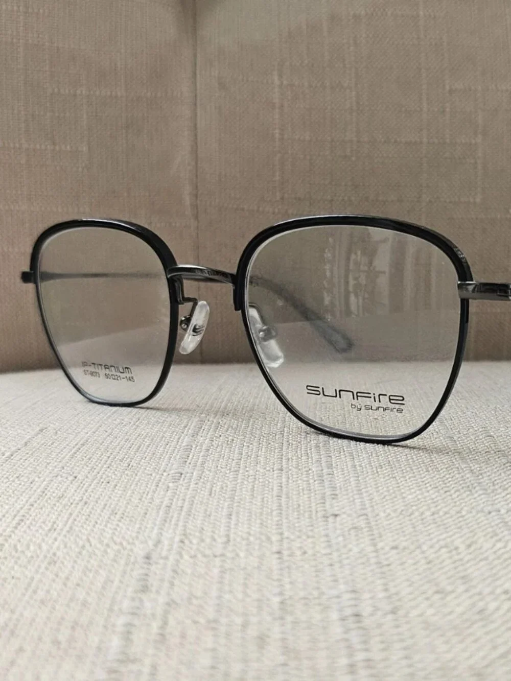 Sunfire Women Eyeglasses Frame Black Tone Metal Eyewear IP-Titanium ST-9073 NEW